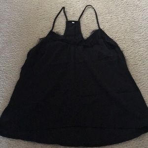 Black spaghetti strap